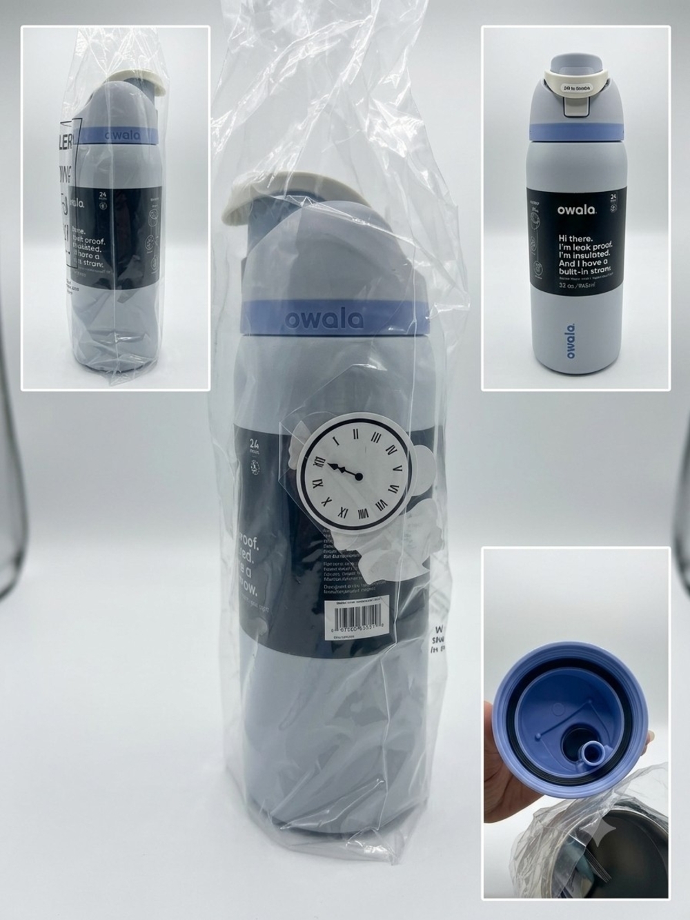 Owala Insulated Water Bottle - Light Blue & Periwinkle Cinderella Disney